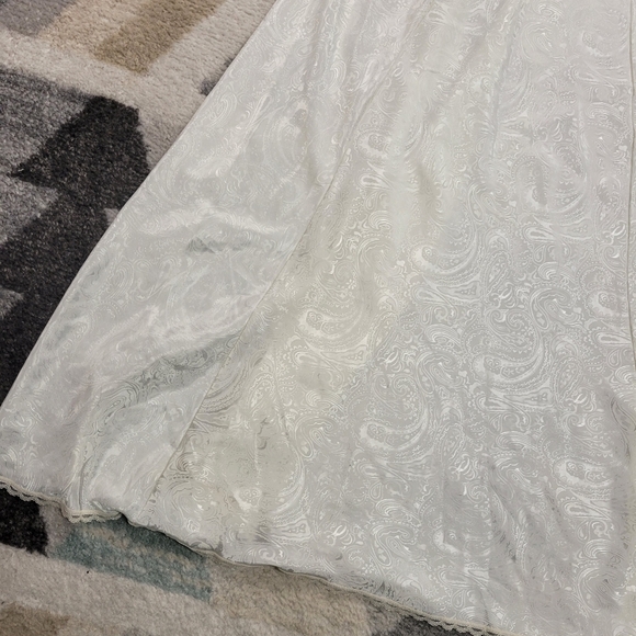 vtg VAL MODE Paisley Bridal Long Nightgown Slip Dress Size Large - Picture 5 of 7